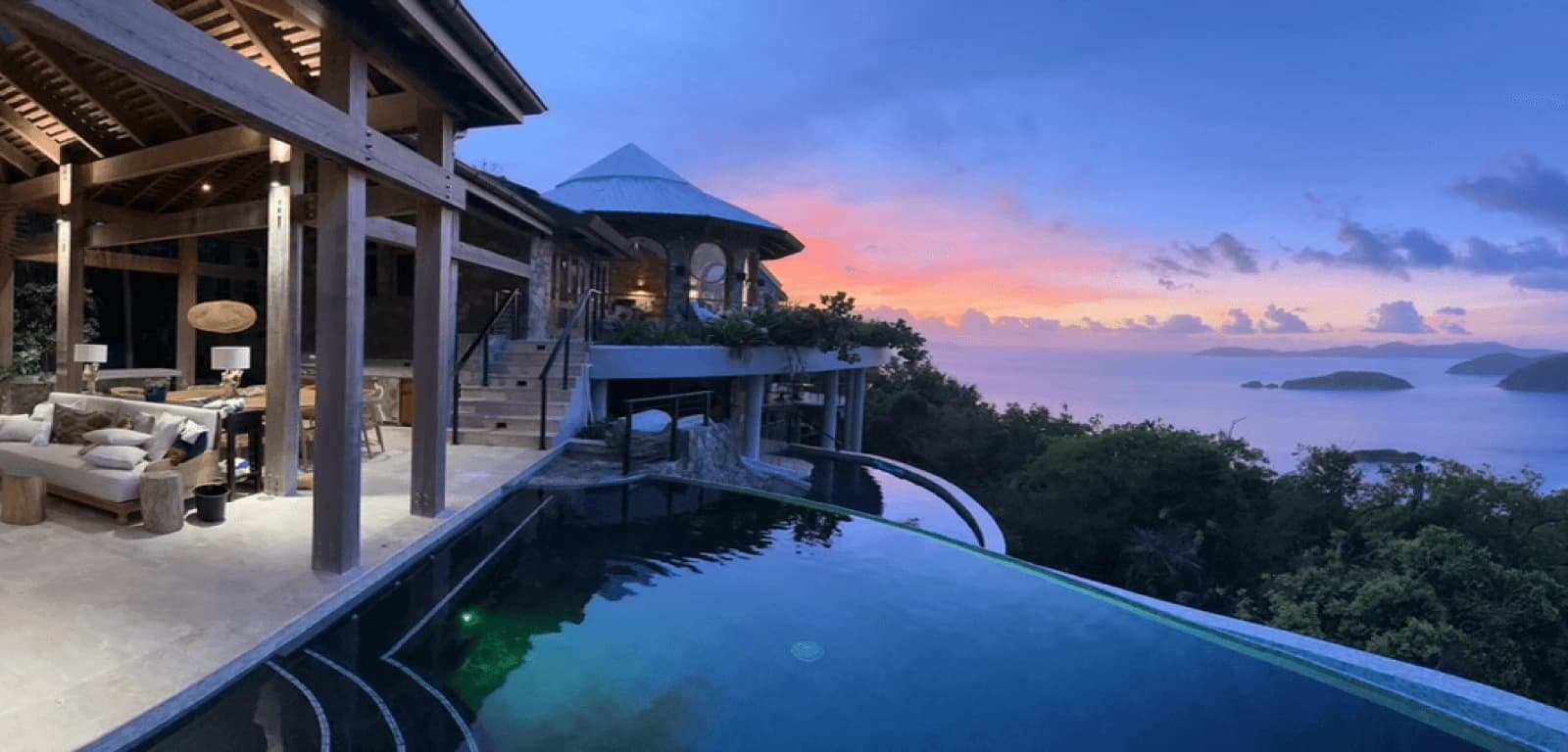 Valhalla St John luxury villa overlooking Cinnamon Bay and the British Virgin Islands, St. John USVI